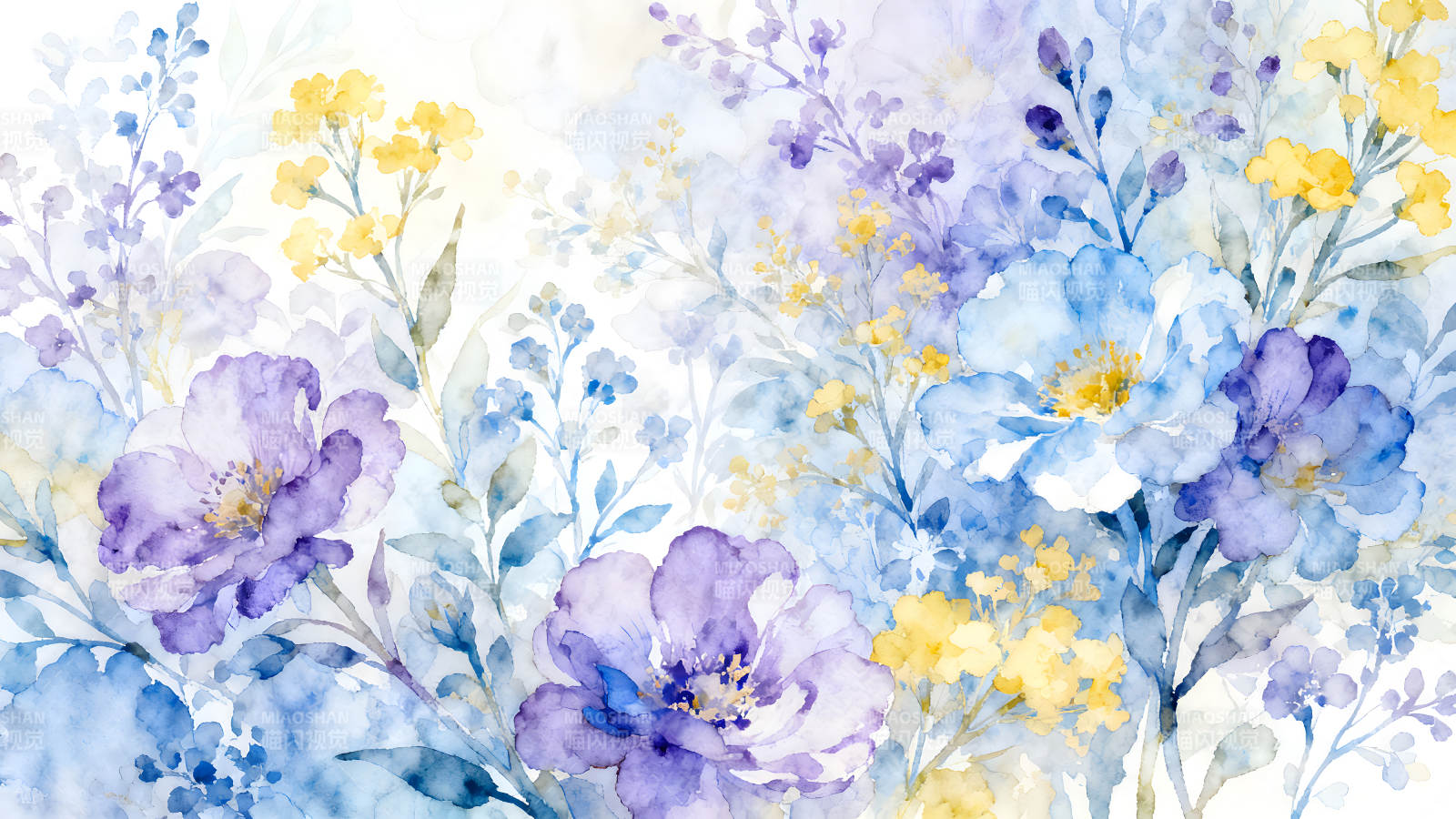 水彩風(fēng)格的花卉圖圖片