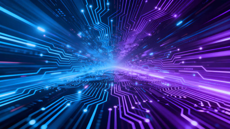 電路板科技感抽象視覺呈現-圖片