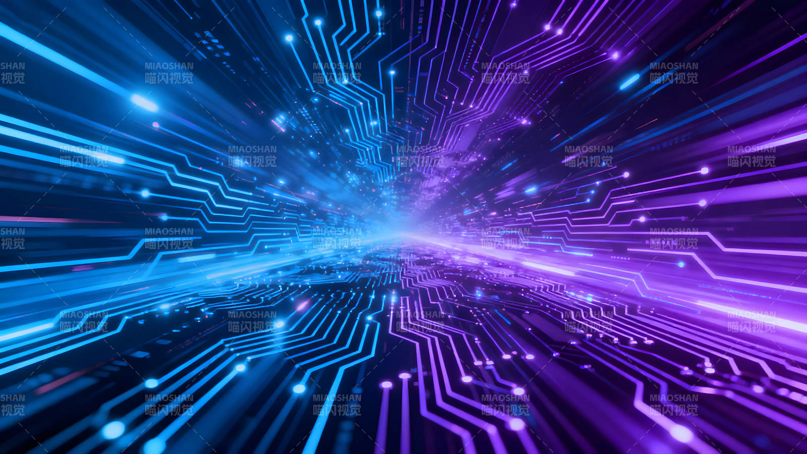 電路板科技感抽象視覺呈現-圖片