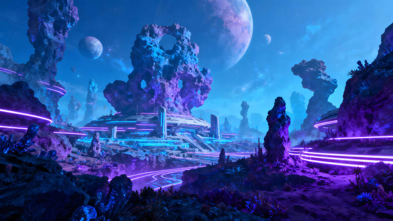 未来城市景观星球景象-图片