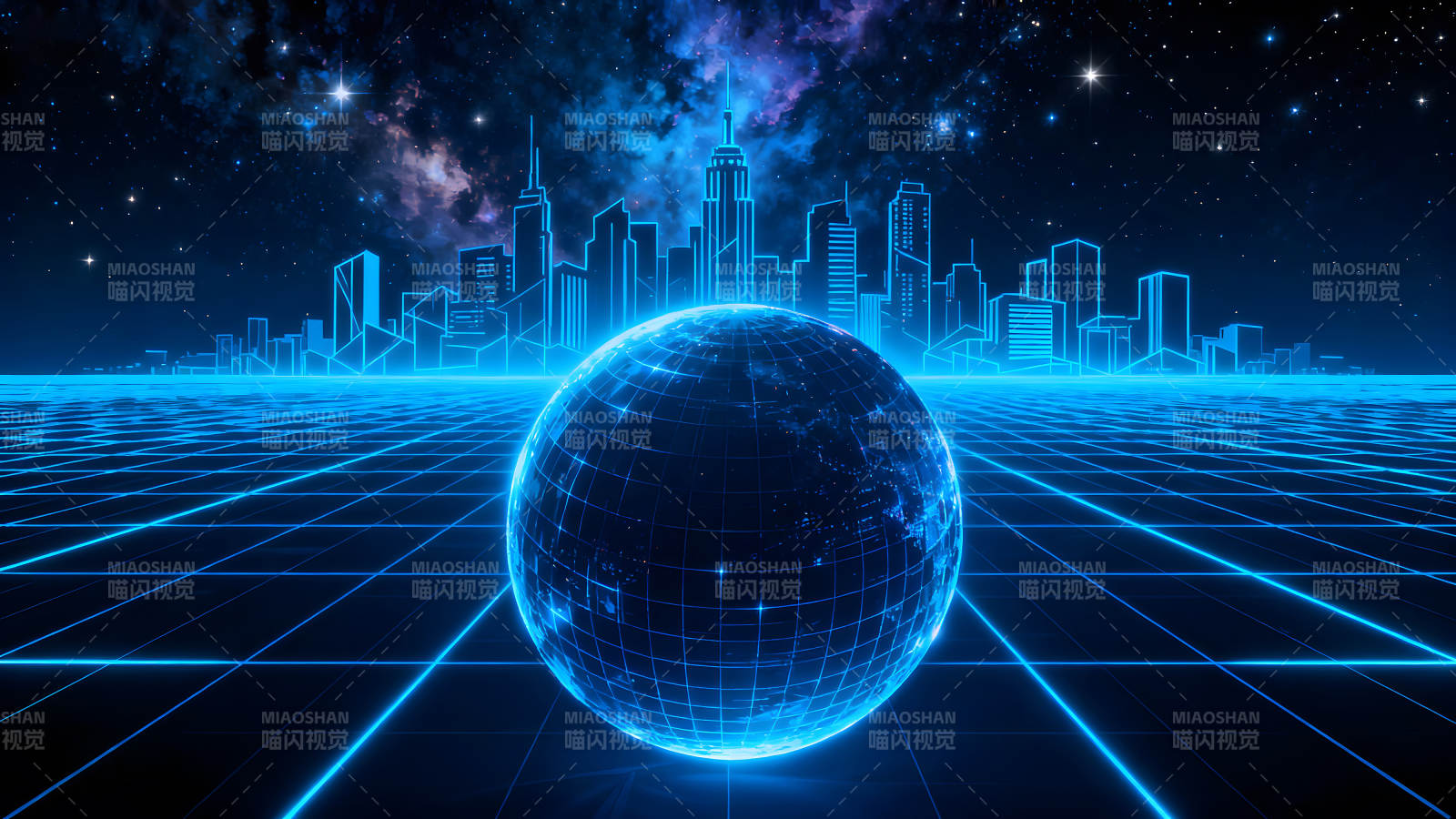 賽博朋克城市宇宙地球圖片