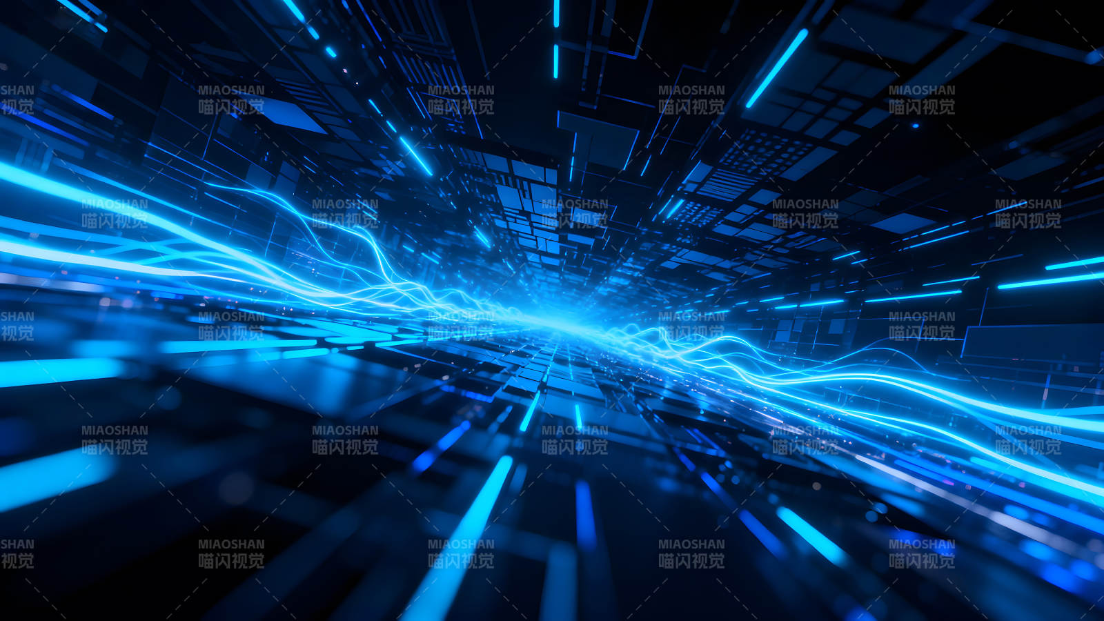 蓝色科技隧道数据传输-图片