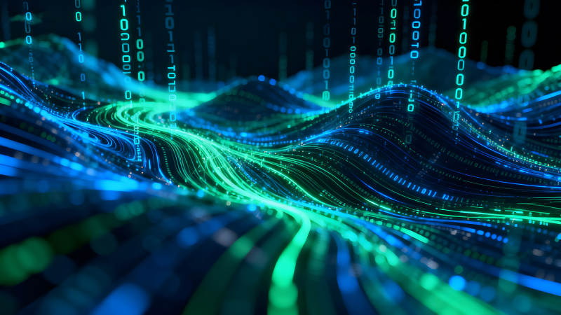 數據流動的未來科技藝術-圖片