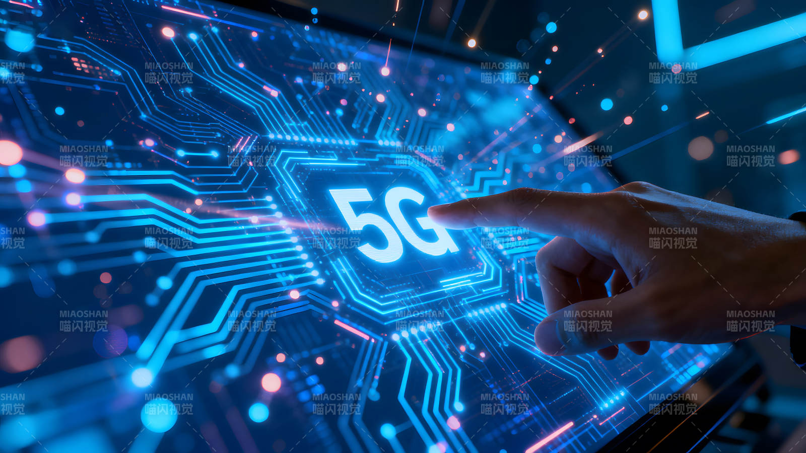 5G科技概念圖觸屏顯示未來技術(shù)-圖片