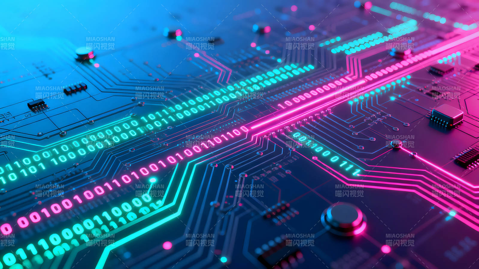 電路板科技感十足數字傳輸-圖片