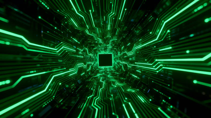 电路板隧道科技感十足-图片