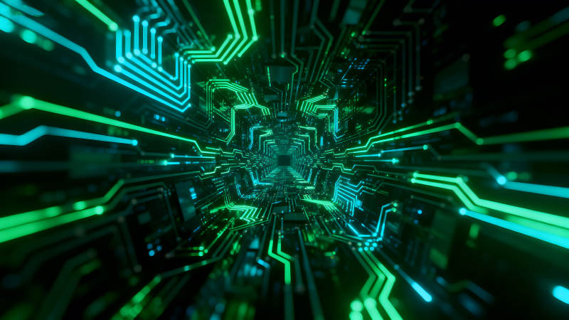 电路板隧道视觉效果酷炫-图片