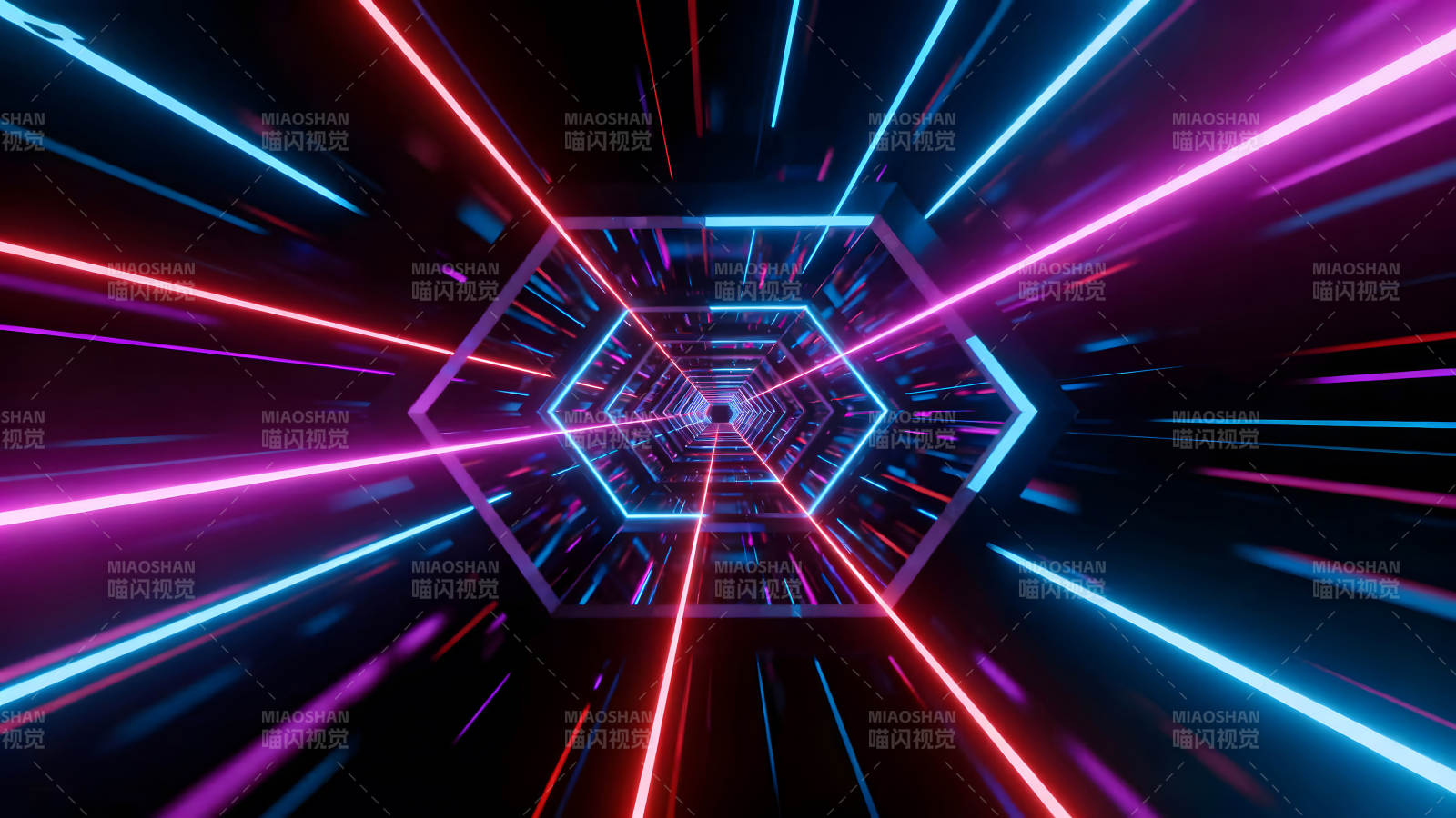 賽博朋克風格的隧道光影-圖片