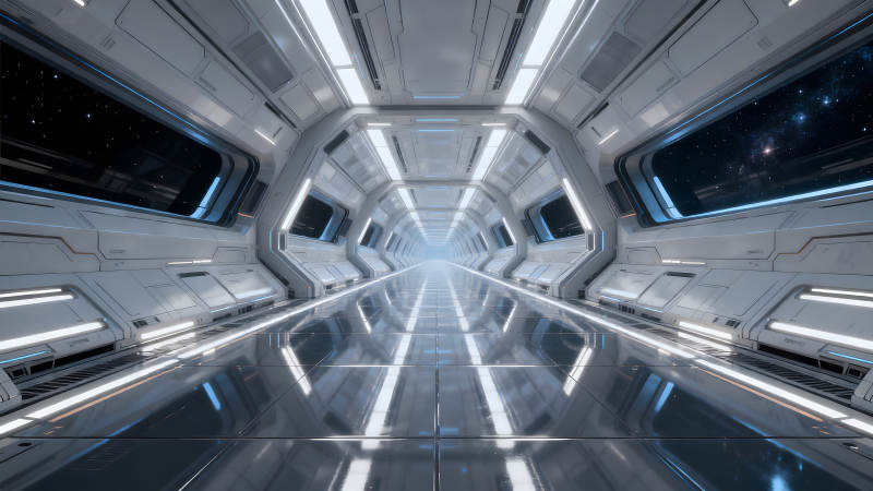 未来科技飞船内部空间-图片