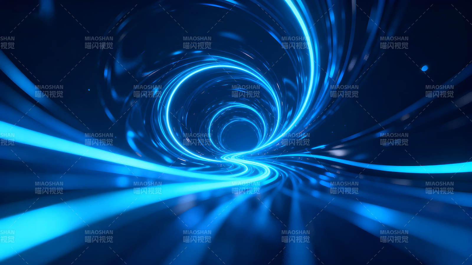 蓝光隧道科技感视觉盛宴-图片