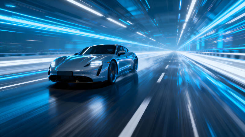 高速行驶的未来汽车-图片