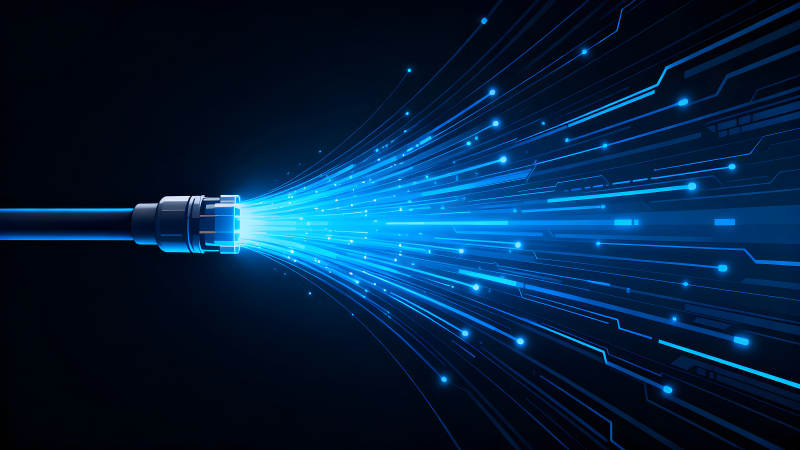 网络连接高速数据传输视觉效果-图片