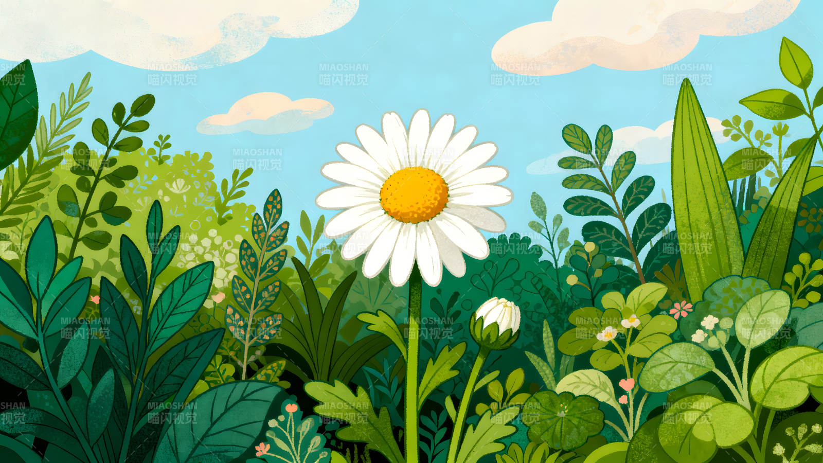 繁花盛开的春天花园图片