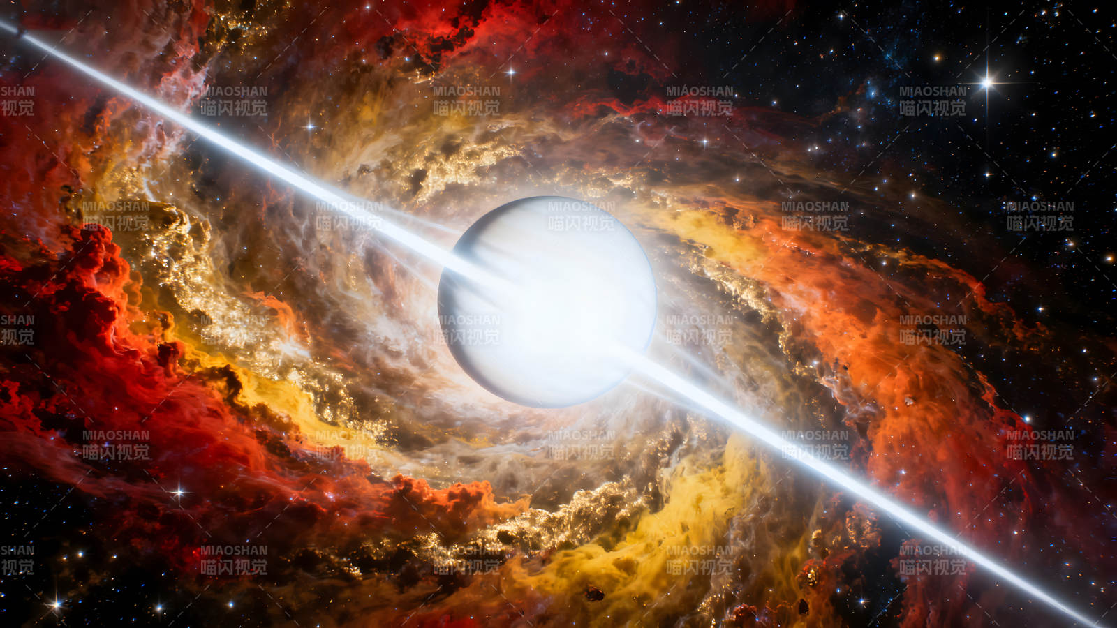 宇宙奇異天體發光景象-圖片