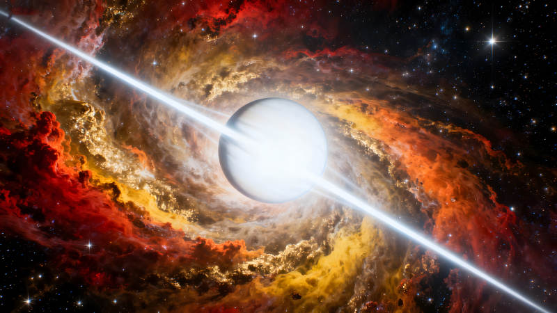 宇宙奇異天體發光景象-圖片