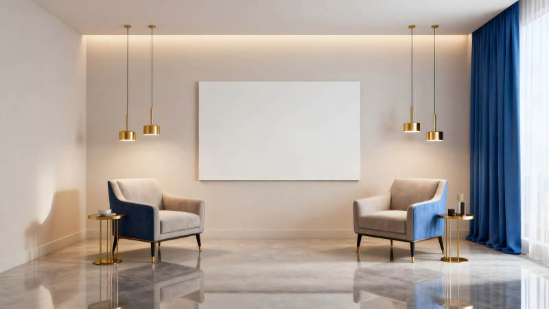 現代簡約風格客廳設計-圖片