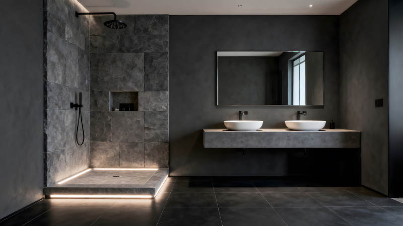 现代风格浴室设计营造优雅氛围图片