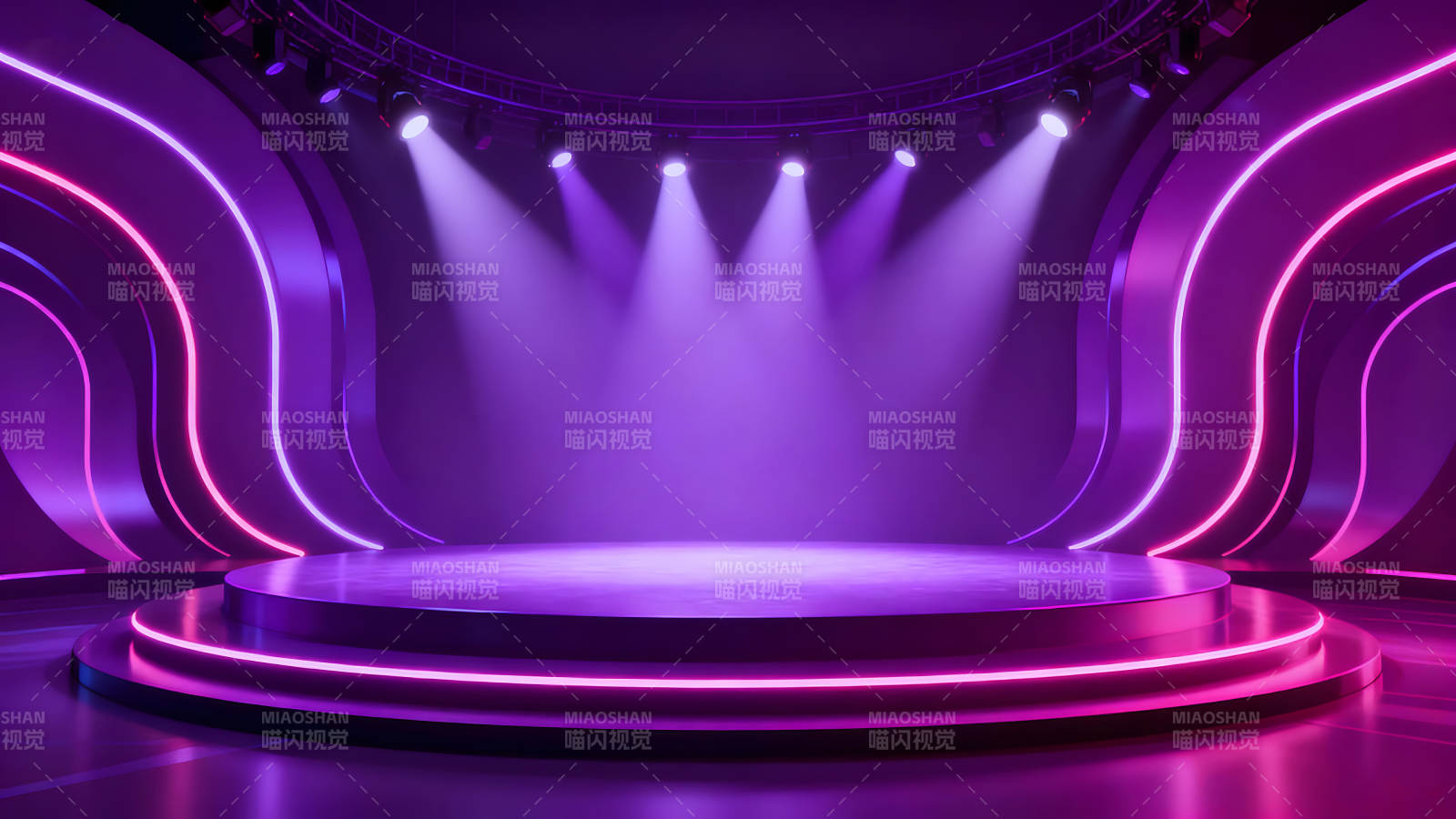 紫色舞臺燈光簡約時尚風格圖片