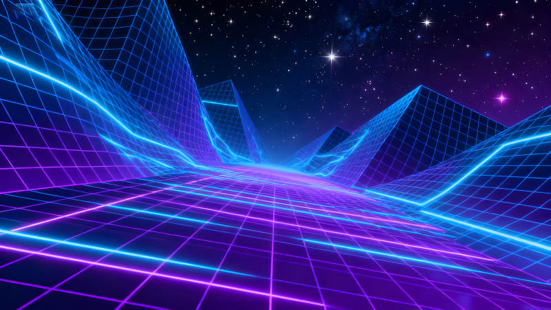 赛博朋克宇宙空间场景-图片