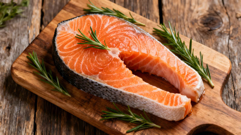 鲜美三文鱼配迷迭香-图片