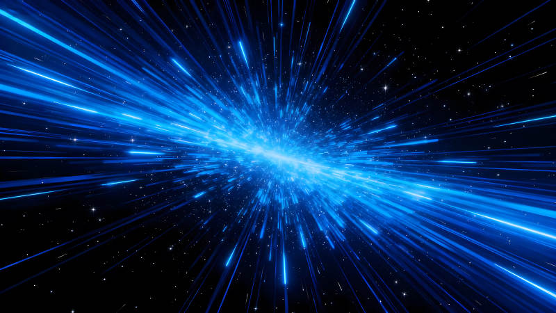 蓝色星际穿越高速光束-图片