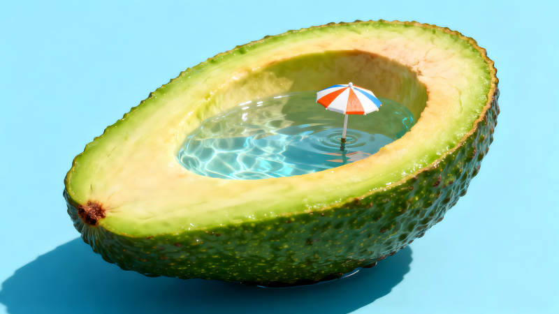 創(chuàng)意十足的鱷梨泳池-圖片