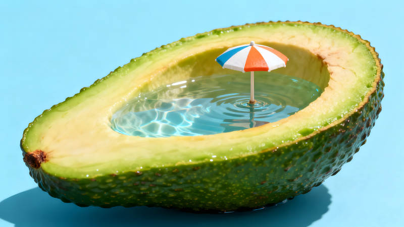 鱷梨里的迷你泳池-圖片