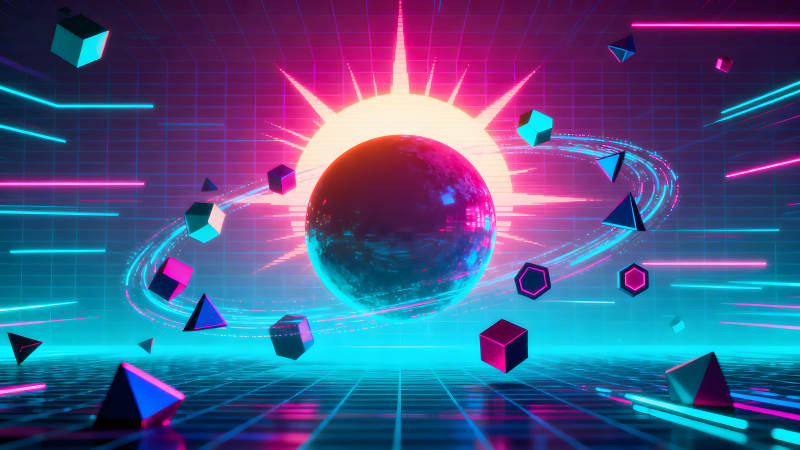 复古科幻风格的数字艺术-图片