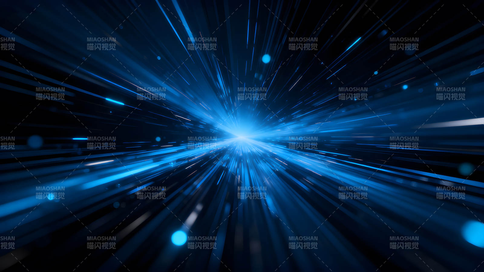 蓝色光束穿梭星际空间-图片