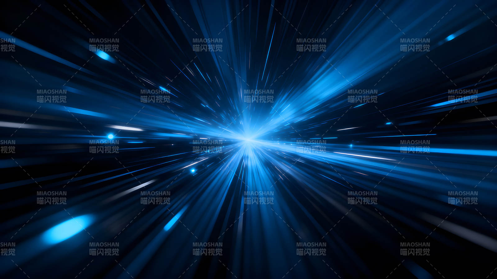 藍(lán)色的光線匯聚中心點(diǎn)-圖片