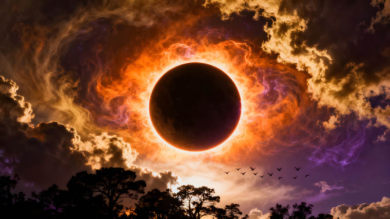 日食奇观壮丽景象-图片