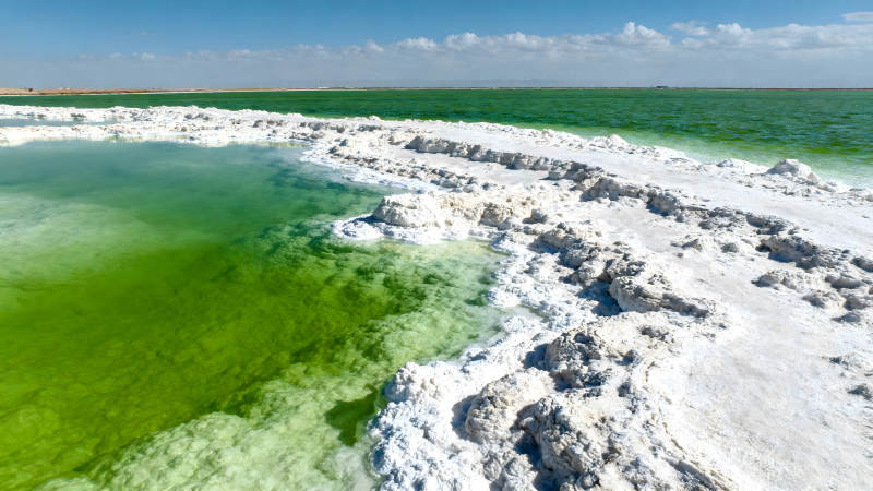 綠水白鹽奇觀-圖片