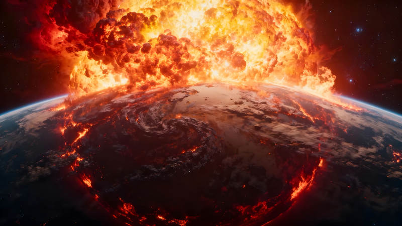 地球末日爆炸景象-圖片