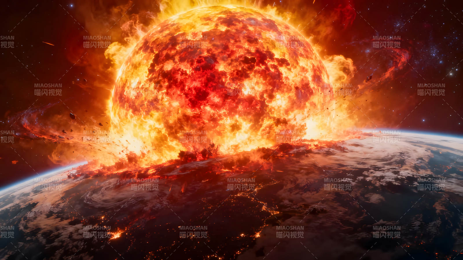 恒星吞噬地球的末日景象-圖片