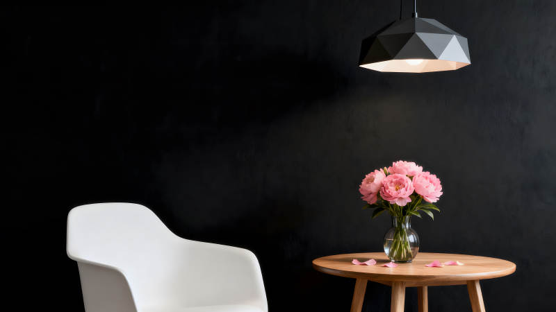 简约风格的室内装饰花朵灯具家具-图片