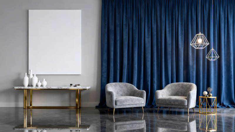 現代風格客廳室內設計-圖片