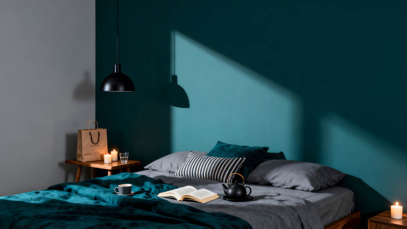 臥室舒適溫馨簡約自然風格-圖片