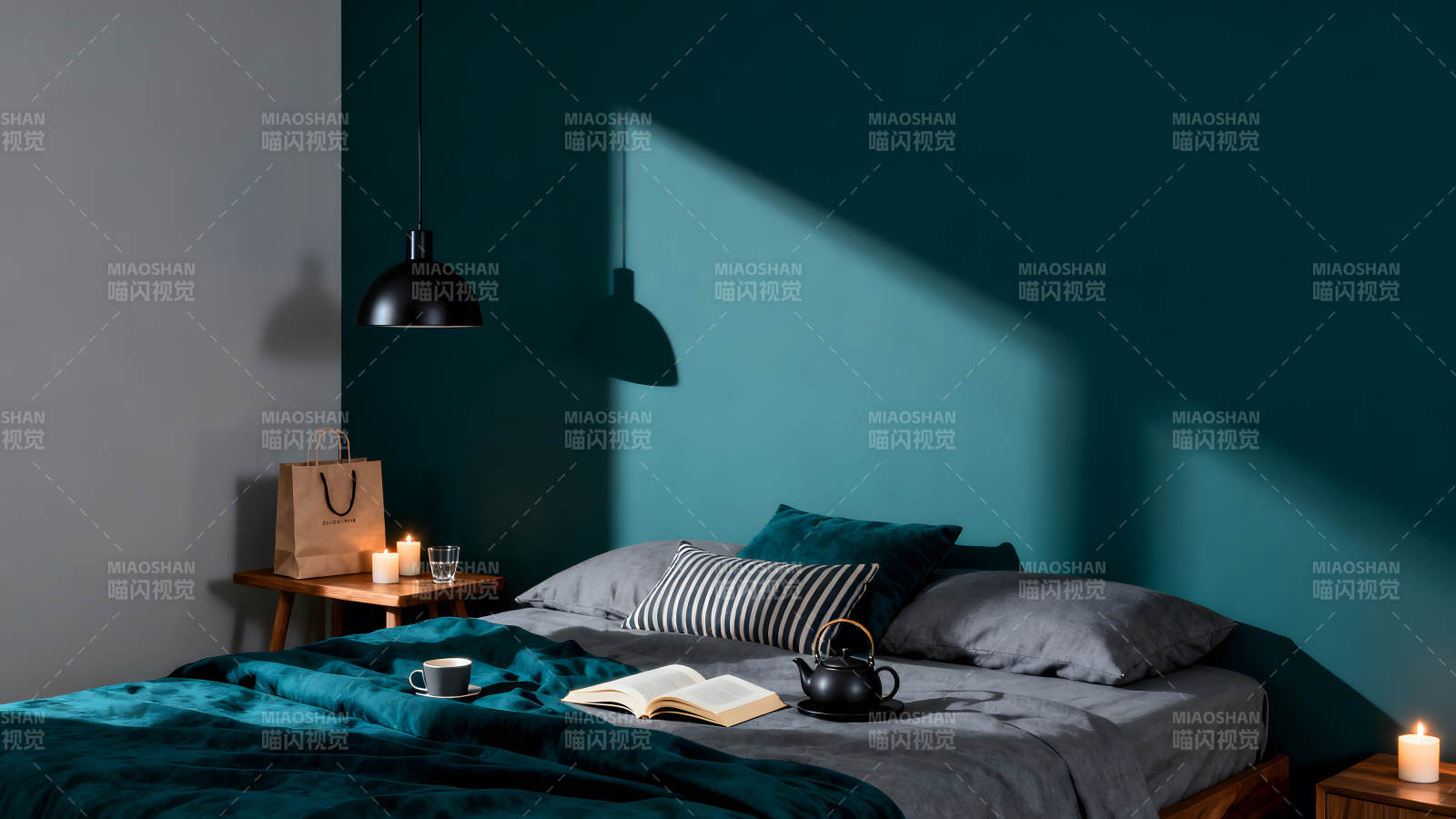 臥室舒適溫馨簡約自然風格-圖片