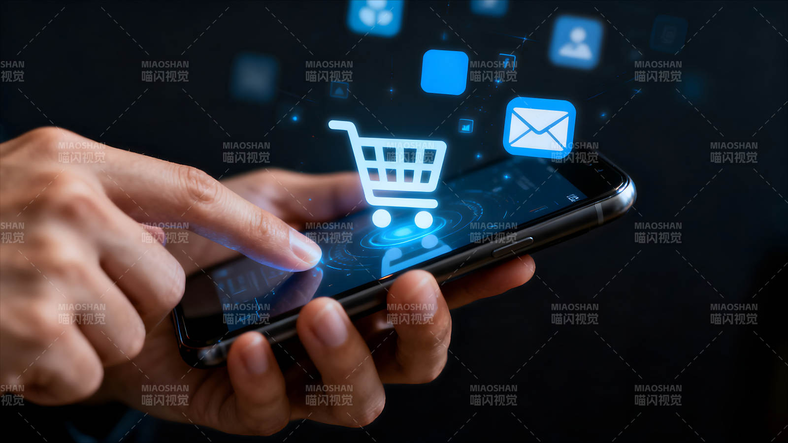 手机购物应用界面与用户互动图片