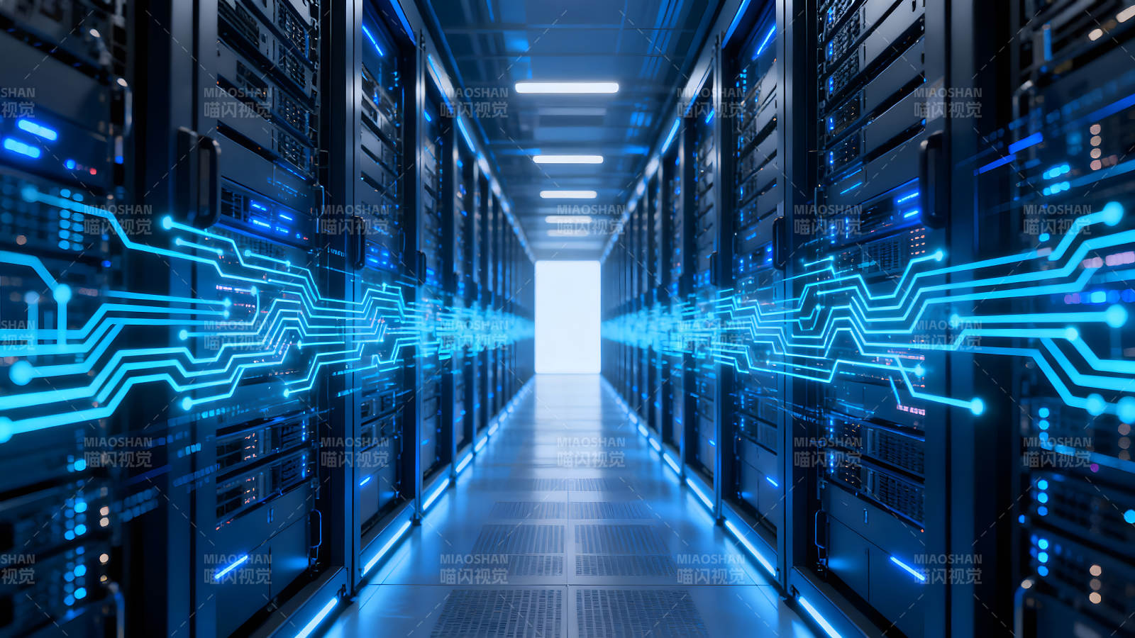 数据中心服务器科技感十足-图片