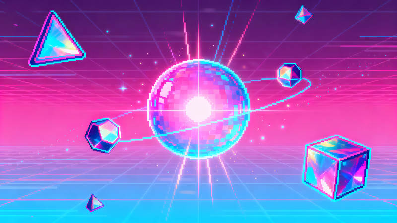 像素風格的未來世界-圖片