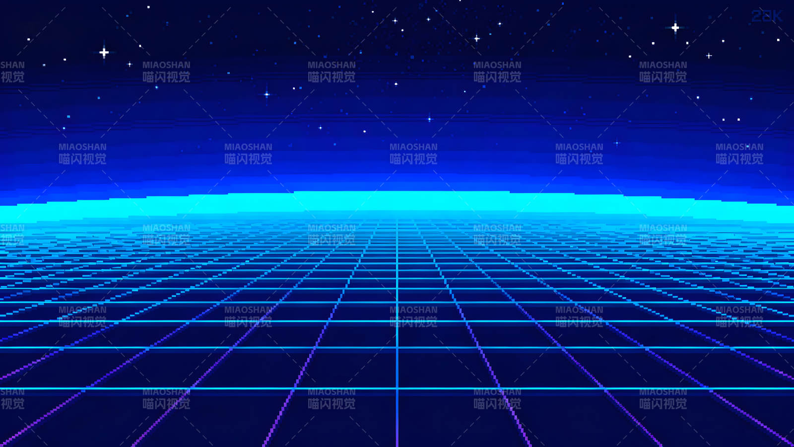 像素復古風格夜空景象-圖片