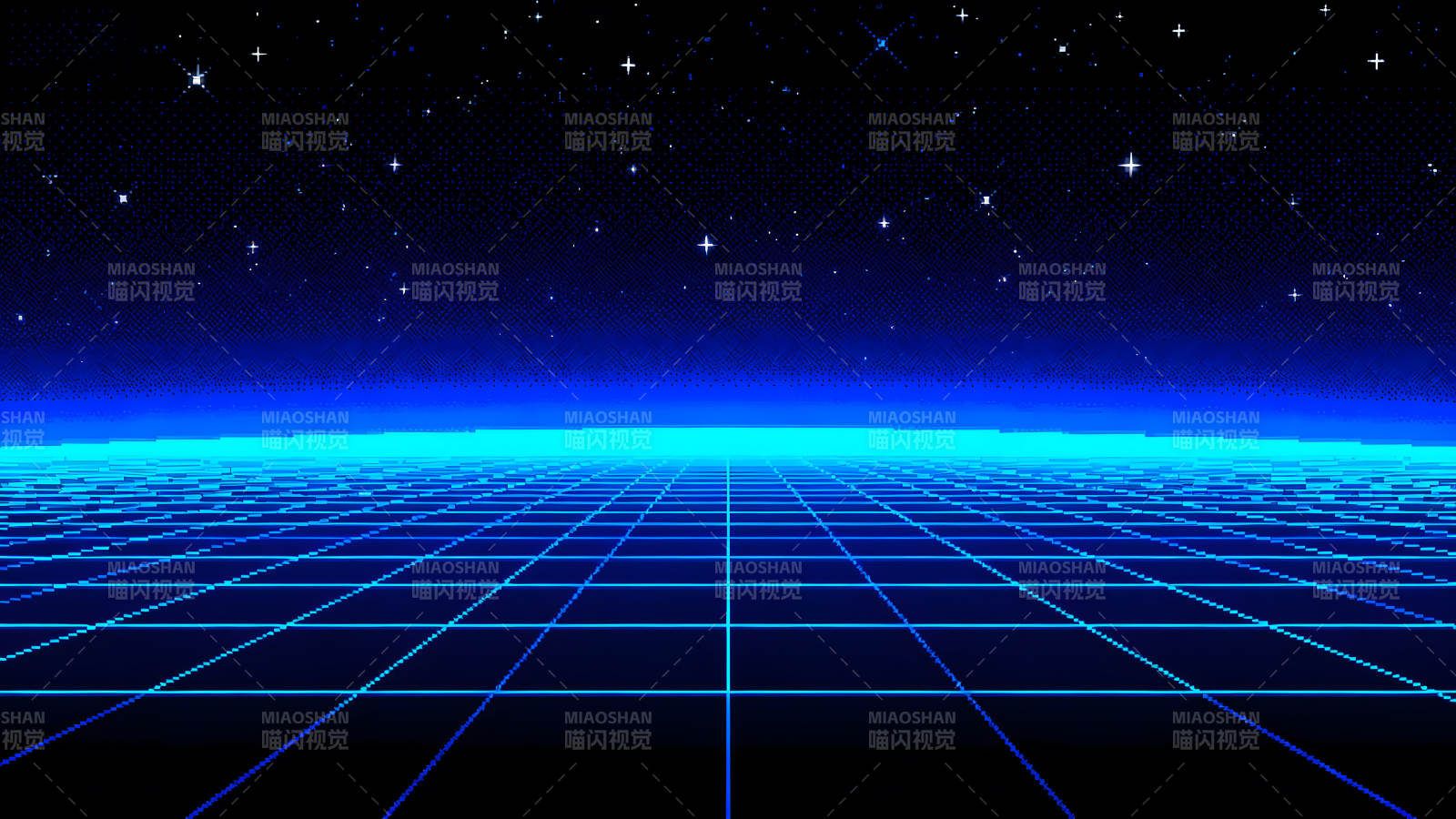 像素復古未來主義風景-圖片