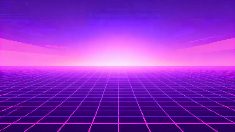 霓虹復(fù)古風(fēng)格賽博朋克背景-圖片