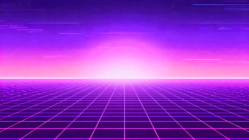 復古未來主義風格的網格背景-圖片