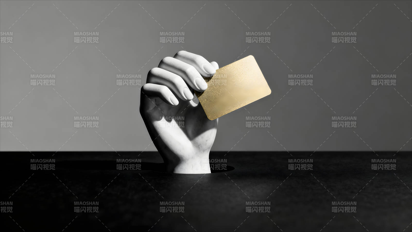 雕塑手握金卡簡約現(xiàn)代風(fēng)格-圖片
