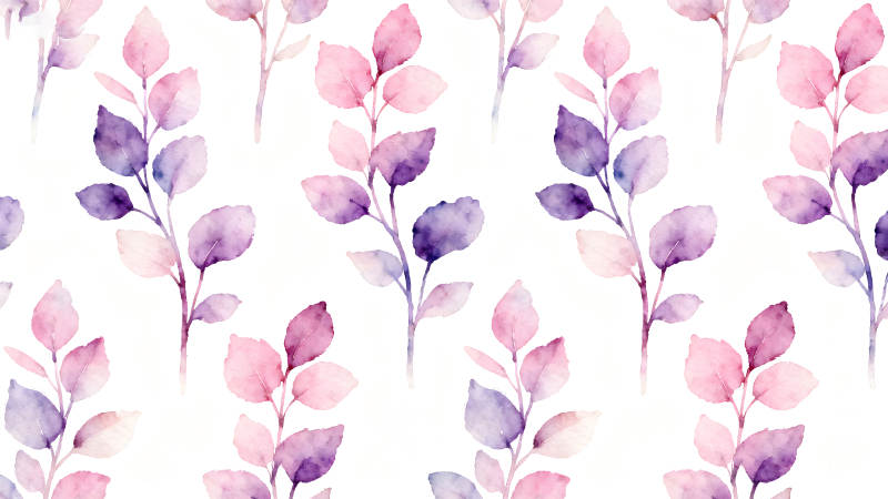 水彩叶子背景图柔和色彩-图片