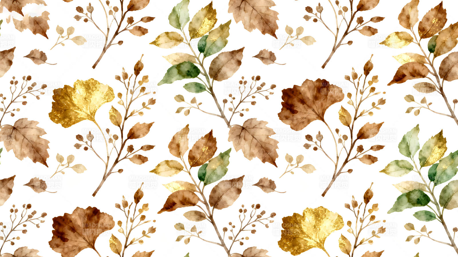 秋日落葉圖案優(yōu)雅唯美風(fēng)圖片