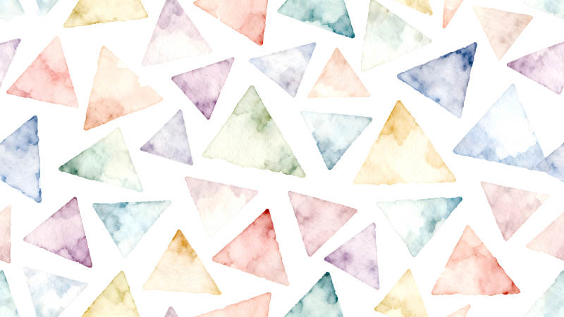 水彩三角形图案柔和色彩背景-图片