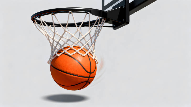 篮球入筐的瞬间-图片
